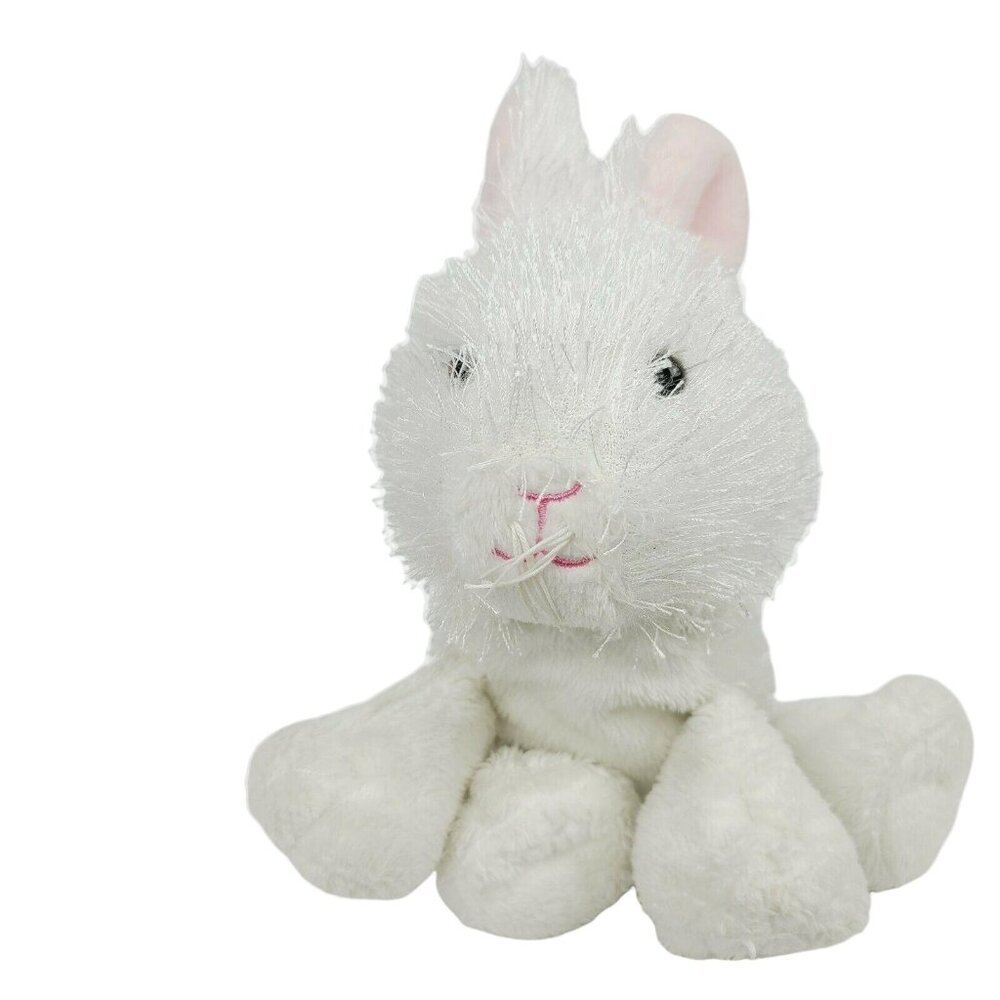 Ganz Webkinz Bunny Rabbit Plush White Shaggy Face Stuffed Animal Toy NO CODE